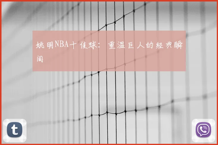 姚明NBA十佳球：重温巨人的经典瞬间